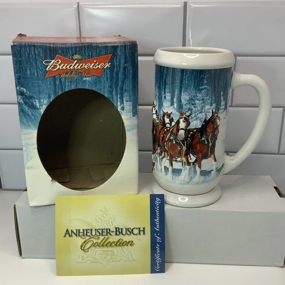 Budweiser‎ Holiday Stein 2007 Winters Calm In Original Box